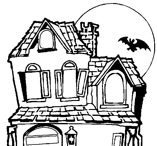 Desenho de Casa do mistério pintado e colorido por Usuário não