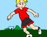 Desenho Jogar futebol pintado por johnny napalm
