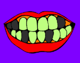 Desenho Boca e dentes pintado por jhones