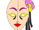 Desenho Máscara italiana pintado por Madalena