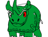 Desenho Rinoceronte pintado por EIAS