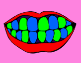 Desenho Boca e dentes pintado por nikolas 