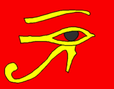 Desenho Olho de hórus pintado por ines luana