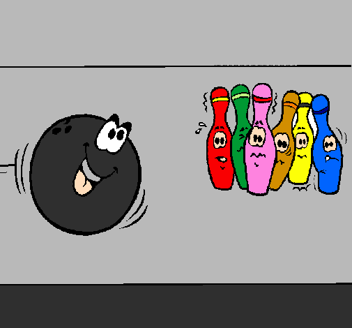 Desenho Bola de bowling pintado por Kaique