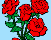 Desenho Ramo de rosas pintado por duda lacerda