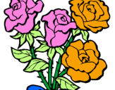 Desenho Ramo de rosas pintado por cristiana brito de lima.