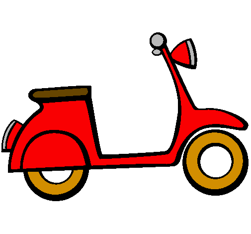 Desenho de Motocicleta Vespa pintado e colorido por Jansouza o dia 04 de  Março do 2015