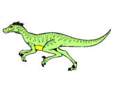 Desenho Velociráptor pintado por rei dos dinossauros