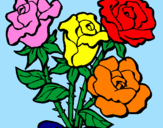 Desenho Ramo de rosas pintado por xp 3