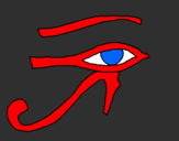 Desenho Olho de hórus pintado por ELISA