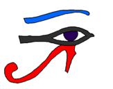 Desenho Olho de hórus pintado por shopia