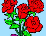 Desenho Ramo de rosas pintado por giovanna