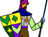Desenho Cavaleiro da corte pintado por Rei dos cavaleiros da sel