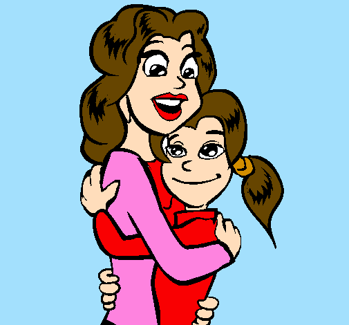 Mãe e filha abraçaram