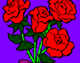 Desenho Ramo de rosas pintado por Danielly
