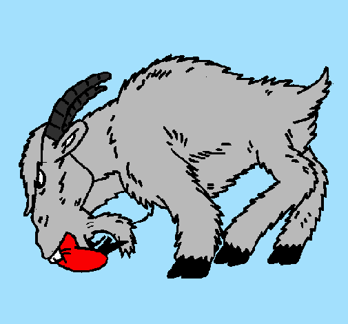 Desenho Cabra aborrecida pintado por gabriel