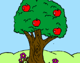 Desenho Macieira  pintado por bruna 2