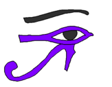 Desenho Olho de hórus pintado por carol