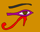 Desenho Olho de hórus pintado por Gustavo 11