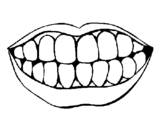 Desenho Boca e dentes pintado por juan