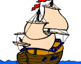 Desenho Barco pintado por barco