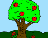 Desenho Macieira  pintado por prmos