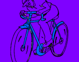 Desenho Ciclismo pintado por Bela e a Fera :)