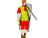 Desenho Soldado romano pintado por reis