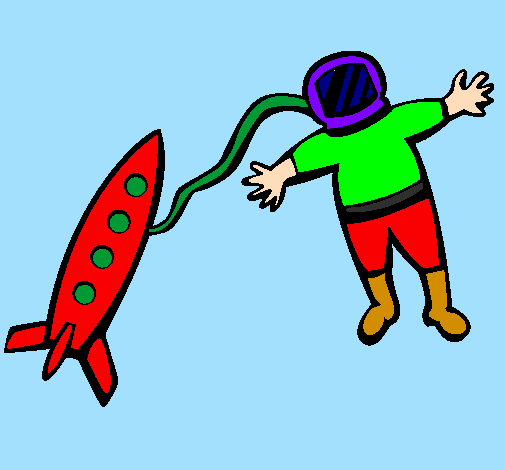 Foguete e astronauta