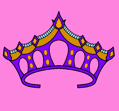 Desenho Tiara pintado por coroa