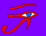 Desenho Olho de hórus pintado por anónimo