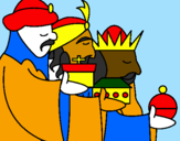 Desenho Os Reis Magos 3 pintado por Luana Guerrero