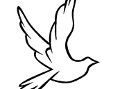 Desenho Pomba da paz a voar pintado por pomba 