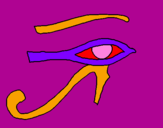 Desenho Olho de hórus pintado por liliana