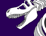 Desenho Esqueleto tiranossauro rex pintado por DARK ANGEL