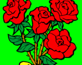 Desenho Ramo de rosas pintado por frajola