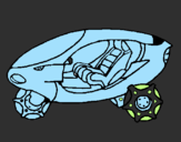 Desenho Moto espacial pintado por cadu