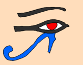 Desenho Olho de hórus pintado por Paty