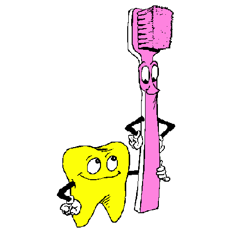 Desenho Dentes e escova de dentes pintado por monica TC EM HEG DENTAL