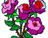 Desenho Ramo de rosas pintado por kau