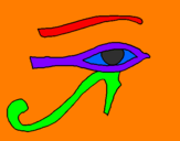 Desenho Olho de hórus pintado por luana