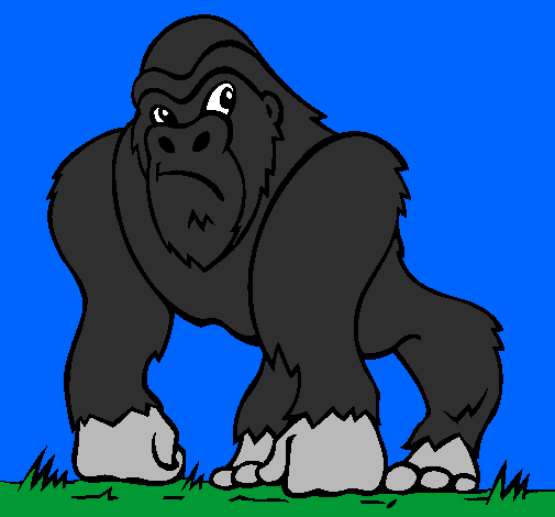 Desenho Gorila pintado por Ser diferente é normal ;D