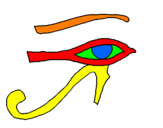 Desenho Olho de hórus pintado por ganha mil