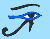 Desenho Olho de hórus pintado por mc luquinha 