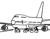 Desenho Avião em pista pintado por daniel