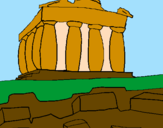 Desenho Partenon pintado por Lliana