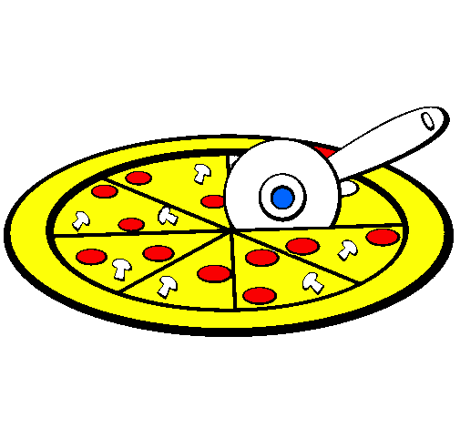 Desenho Pizza pintado por PIZZA