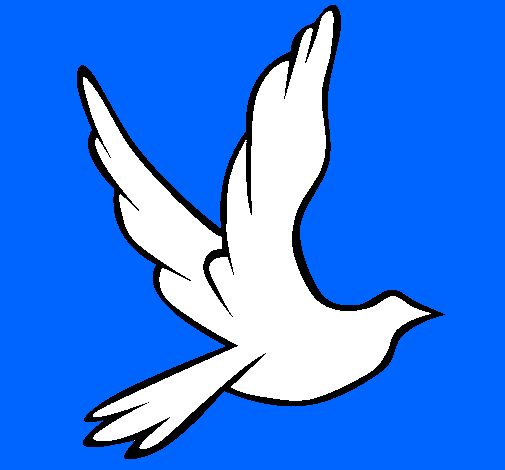 Desenho Pomba da paz a voar pintado por gabriela