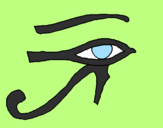 Desenho Olho de hórus pintado por thaynara
