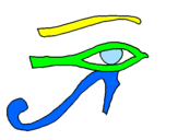 Desenho Olho de hórus pintado por JOAO